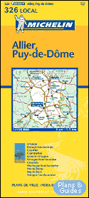 Carte routire - Allier, Puy de Dme 1/150 000