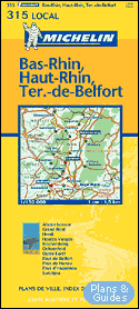 Bas-Rhin, Haut-Rhin, Territoire de Belfort 1/150 000 - carte routire - Landkarte - road map  - - Karten Frankreich - carte di tutta la Francia  - mapa sobre Francia - map of France  - Carte routire 