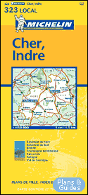 Cher, Indre 1/150 000 - carte routire - Landkarte - road map  - - Karten Frankreich - carte di tutta la Francia  - mapa sobre Francia - map of France  - Carte routire 