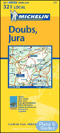 Doubs, Jura 1/150 000 - carte routire - Landkarte - road map  - - Karten Frankreich - carte di tutta la Francia  - mapa sobre Francia - map of France  - Carte routire 